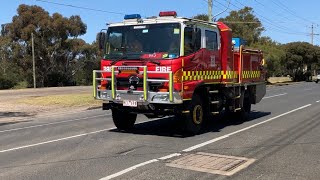 CFA  Grovedale Tanker Arriving to form strike team 0704 [upl. by Bornstein]