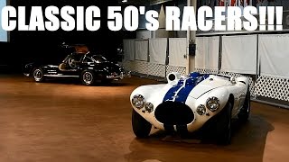 AWESOME 50s Race Cars Driving at the Simeone Museum Cunningham CType Allard Gullwing [upl. by Reggie]