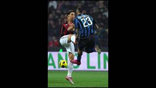 Ibrahimovic vs Materazzi in Milan Derby football shorts seriea [upl. by Lochner]