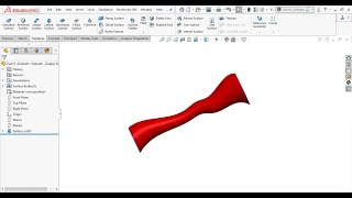 Solidworks Surface Tutorial 4 Lofted Surface in the Solidworks [upl. by Ardnac]