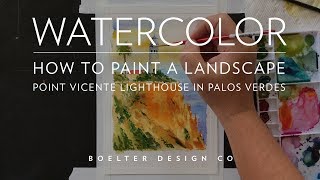 How to Watercolor  A Tutorial on Painting the Palos Verdes Lighthouse [upl. by Sivrat]