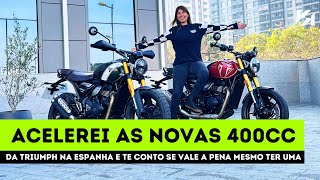 Surpreendente Acelerei as novas 400cc da Triumph Speed 400 e Scrambler 400 X  KS1951 [upl. by Argent660]