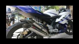 Suara Knalpot Yamaha YZF R15 dengan Knalpot Double “silencer” atau “muffler” R15TIMEWA [upl. by Ybrad]