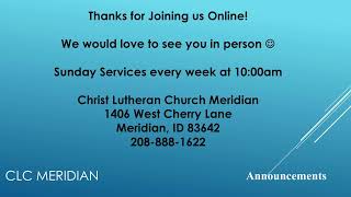 LCMS 9292024 Sunday Service Christ Lutheran Church [upl. by Congdon]