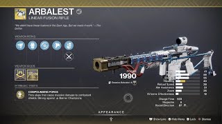 Destiny 2 A PvP Match With Every Exotic Arbalest [upl. by Annet460]