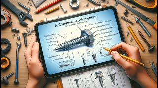 Désignation et dimensionnement dune vis‐ cotation normalisée ISO  dessin technique [upl. by Llenral]