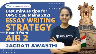 Essay Writing Strategy for UPSC CSE 2022 Exam by UPSC Topper AIR 2 Jagrati Awasthi [upl. by Refynnej572]