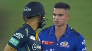 Shubman Gill did this heroic act in reply of Arjun Tendulkars Sledging in front of Sara in MI vs GT [upl. by Ursulina]