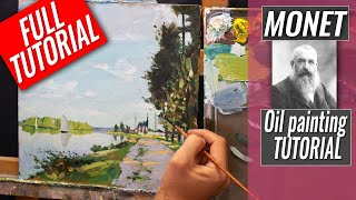 Painting Like Monet  Impressionist Techniques  Full TUTORIAL  Argenteuil [upl. by Ainnet]