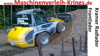 Kramer radlader 580 klappschaufel gabel 8 reifen frontlader allrad 53 to köln neuson zu verkaufen [upl. by Vern]