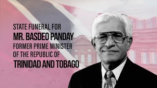 State Funeral For Mr Basdeo Panday Former Prime Minister Of Trinidad And Tobago  January 9th 2024 [upl. by Naugan]