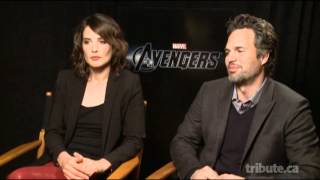 Cobie Smulders amp Mark Ruffalo  Marvels The Avengers Interview with Tribute [upl. by Eresed]