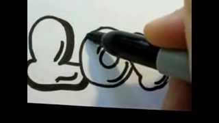 Graffiti Letters How To Draw Graffiti Letters  Bubble Letters [upl. by Newcomb]