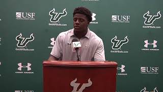 USF Football Week One San Jose State Press Conference  DErnest Johnson amp Bruce Hector [upl. by Halden]