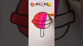 Satisfying Candy Emoji Mixing 🍉🍭🍋 creative art shorts viral emoji creative satisfying [upl. by Lyall]