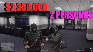 Como sacar 2350000 2 Personas Golpe al casino  SIGILO  GTA 5 Online [upl. by Alaham]