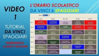 Tutorial Orario scolastico DaVinci6 di Spaggiari VIDEO 1 [upl. by Airamasor]