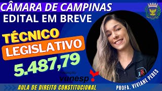 10  Concurso Câmara Municipal de Campinas  Técnico Legislativo  Conhecimentos Específicos [upl. by Rudd]