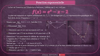 Fonction Exponentielle BAC LIBANAIS Terminale  SV  Exercice Corrigé [upl. by Fantasia]