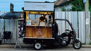 Cafe Vlog Mini Coffee Shop Mobile Coffee Bar Kopi Small Business Idea Barista Workflow Relaxing Mood [upl. by Tareyn]