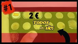 🚩 Monedas 2 EUROS conmemorativas de ESPAÑA TODAS  Parte 1 12  EUROS El Mundo de las Monedas [upl. by Killie]