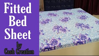 Fitted Bed Sheet  How to sew a fitted Bedsheet  Cashcreation [upl. by Tucky]