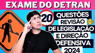 20 QUESTÕES ATUAIS COMENTADAS DO EXAME TEÓRICO 2024 Legislação de trânsito GOIÁS autoescola cnh [upl. by Curry]