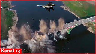 This is how Ukrainian fighters blew up bridge on Russian territory with US bombs  operational image [upl. by Radack]