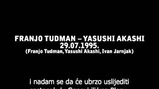 Razgovor Franjo Tuđman  Yasushi Akashi 2971995 [upl. by Josler]