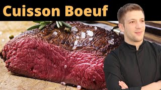 réussir la CUISSON dun STEAK de bœuf [upl. by Odrahcir]