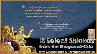 18 Most Important Shlokas of Bhagavad Gita  With Narrated Meanings [upl. by Barton91]