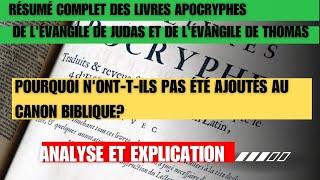 livres apocryphes lévangile de Judas et lévangile de Thomas résumés [upl. by Vasilis]