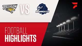 Highlights Towson vs Monmouth Football  2024 CAA Football [upl. by Ailehc]