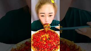 Its really spicy My face is red from the spiciness 😱😱🤤 spicyflammulina food eating cooking [upl. by Alyad494]