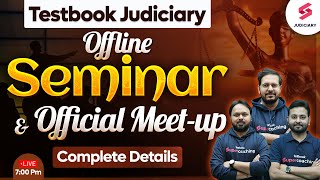 Special announcement for Judiciary Exam Aspirants  Offline Seminar and Meet up  Testbook Judiciary [upl. by Annayak]