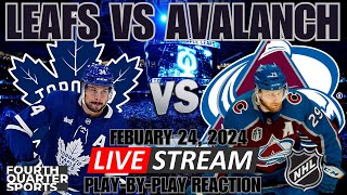 TORONTO MAPLE LEAFS VS COLORADO AVALANCHE  LIVE NHL Game Coverage [upl. by Torry165]