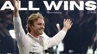 Nico Rosberg  All 23 wins [upl. by Ayotel]