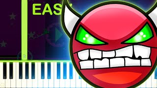 Theory of Everything 2  GEOMETRY DASH LEVEL 18  EASY Piano Tutorial [upl. by Auginahs]