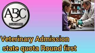 veterinary admission state quota round First official cutoff [upl. by Ennaj]