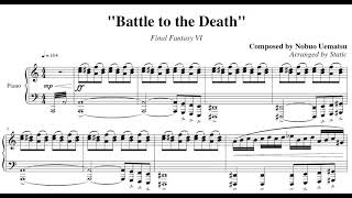 Battle to the Death  Final Fantasy VI Piano Sheet Music [upl. by Ludlow643]