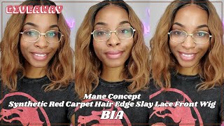 Glamourtress  Mane Concept Synthetic Red Carpet Hair Edge Slay Lace Front Wig  RCHE204 BIA [upl. by Orteip]