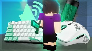 300 FPS Sweaty Keyboard  Mouse ASMR HANDCAM  Hypixel Bedwars [upl. by Enattirb]