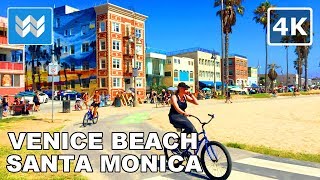 🚴 Venice Beach ● Santa Monica ● Pacific Palisades  Virtual Cycling Bike Ride  California USA 4K [upl. by Inhsor323]