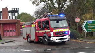 Bolton Central Second pump turnout  Greater Manchester Fire and Rescue Service [upl. by Nauqe]