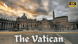 Vatican City 4K Historical Walking Tour from St Peters Basilica to Rome [upl. by Derwin]