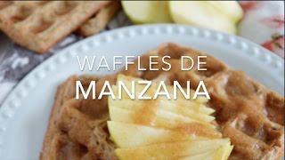 WAFFLES DE MANZANA amp AVENA saludables  Recetas fáciles Pizca de Sabor [upl. by Jen]