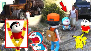 Shinchan In Telugu  Shinchan New Episode In Telugu  Shinchan And Doremon In Gta5 Bommalu gta5 [upl. by Deeyn]