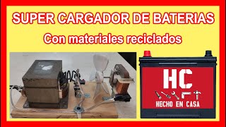 FABRICACION DE CARGADOR DE BATERIAS CASERO  Como cargar la batería de tu auto ¡Muy fácil de hacer [upl. by Ansley836]