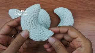 Crochet Moon finger puppet in Telugu  Moon Amigurumi Crochet Pattern  Free Tutorial amp Guide [upl. by Ecnerual]