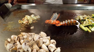 Teppanyaki Show at Benihana  Toronto Ontario Travelling Foodie [upl. by Ecallaw121]